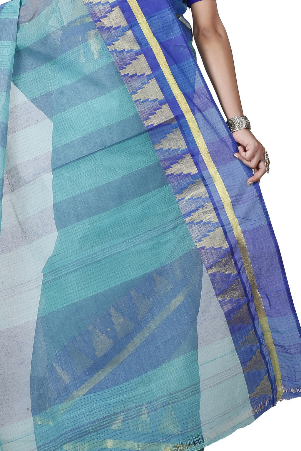 See Green Pure Cotton Vrinda Tant Saree (1091)